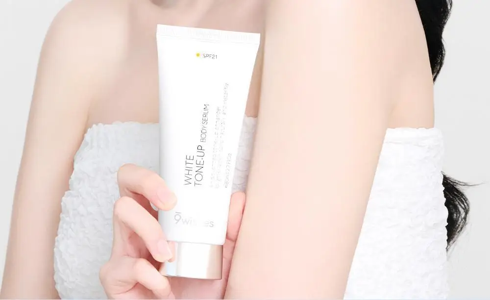 [촉촉바디세럼/미백기능성] 나인위시스 화이트 톤업 바디 세럼 80ml 2종(로션향/베이비파우더향) 상세페이지 19